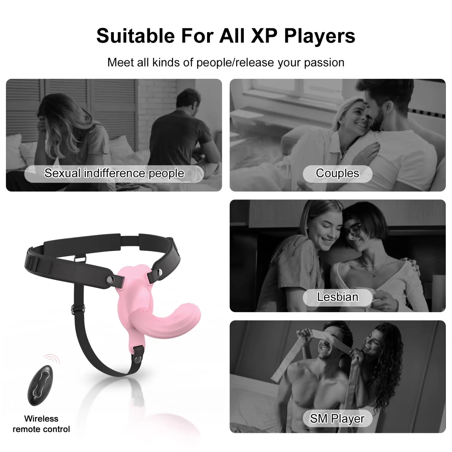 Strap-on G Spot Trillende Dildo 16.55cm
