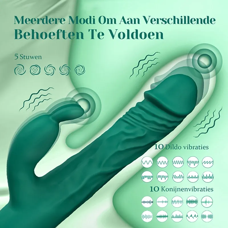 3 In 1 Krachtige Vibrerende Thrusting Vibrator