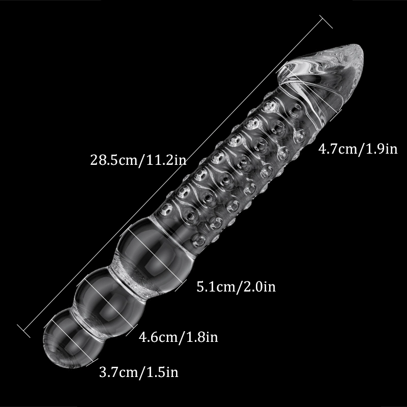Transparent Glass Dildo 28.5 cm