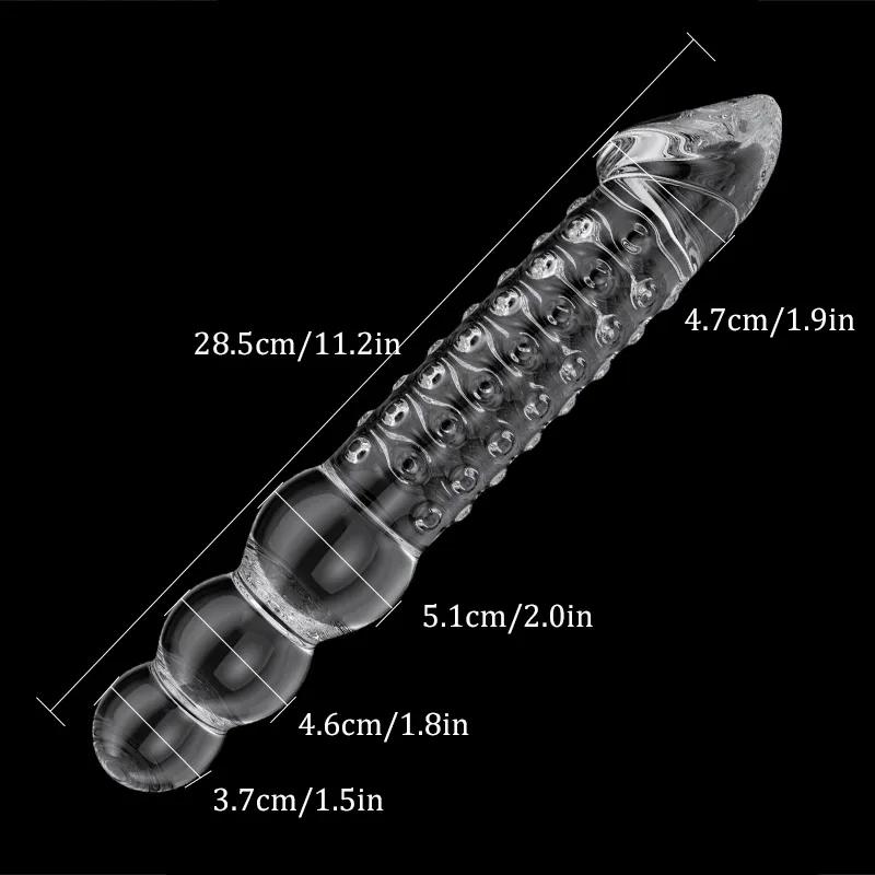 Transparent Glass Dildo 28.5 cm