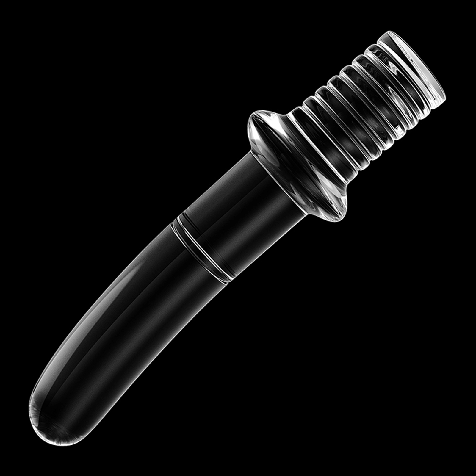 Transparent Glazen Anal Dildo 18cm