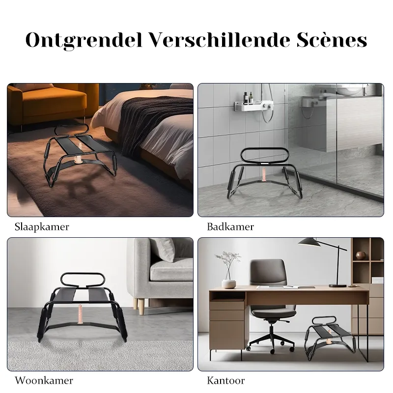 Verstelbare Hoogte Seksstoel met Armleuningen & Dildo