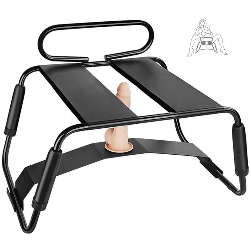 Verstelbare Hoogte Seksstoel met Armleuningen & Dildo