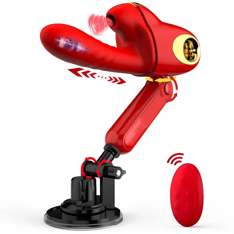 Nieuwste 8-in-1 Stoot-, Zuig-, Vibratie- en Verwarmde Seksmachine