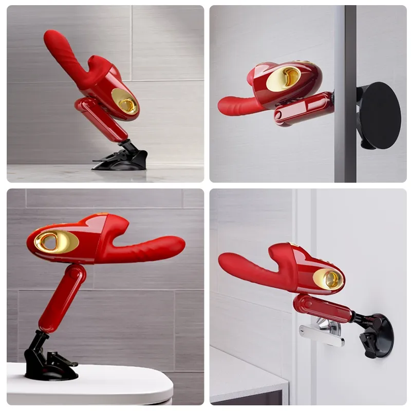 Nieuwste 8-in-1 Stoot-, Zuig-, Vibratie- en Verwarmde Seksmachine