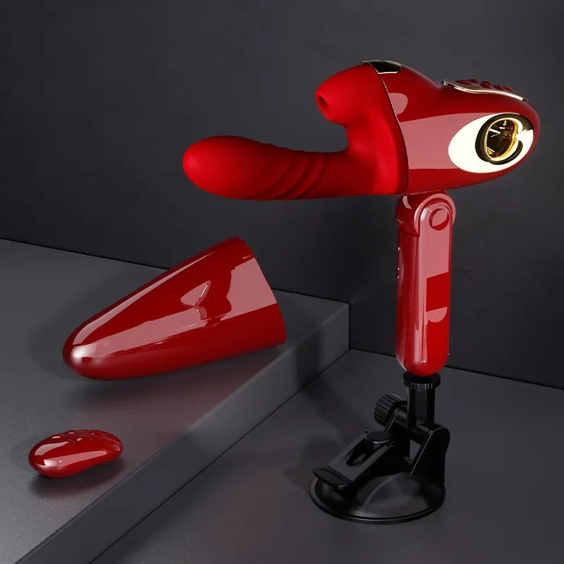 Nieuwste 8-in-1 Stoot-, Zuig-, Vibratie- en Verwarmde Seksmachine