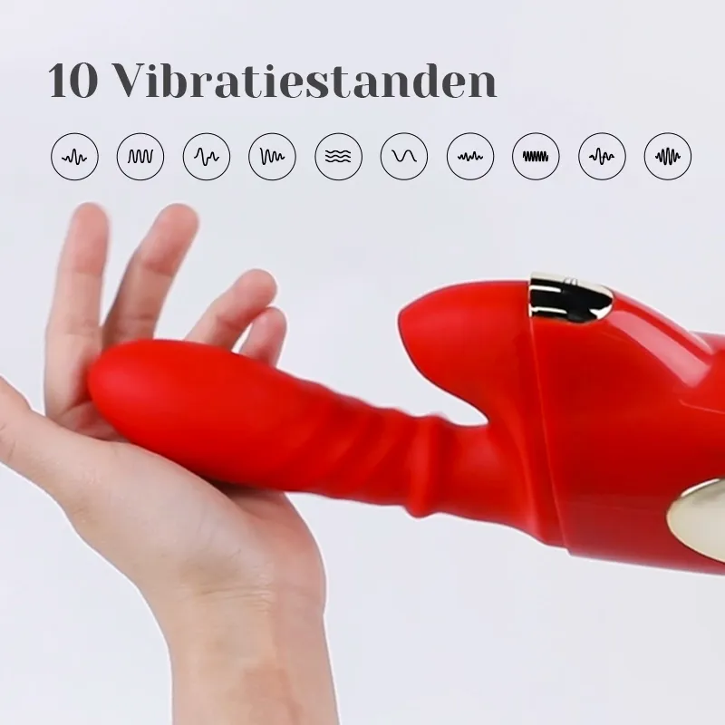 Nieuwste 8-in-1 Stoot-, Zuig-, Vibratie- en Verwarmde Seksmachine