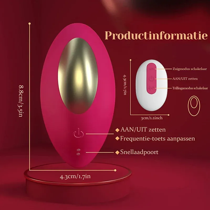 9 Frequentie Zuig & Vibratie Vibrator Met APP