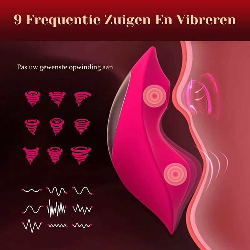 9 Frequentie Zuig & Vibratie Vibrator Met APP