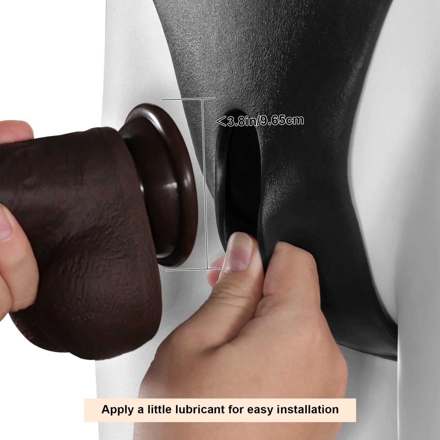Voorbind Zwarte Siliconen Anale Trillende Dildo