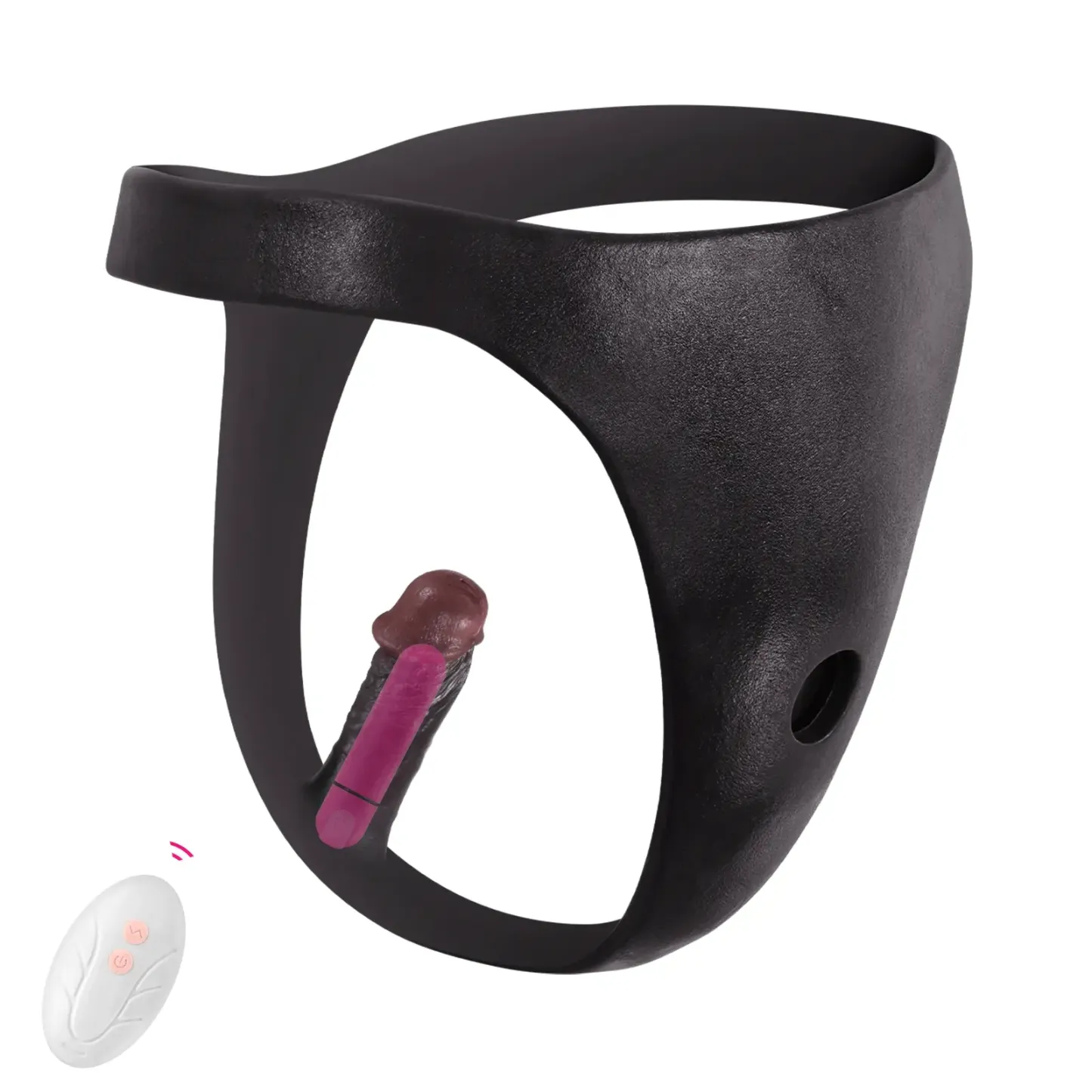 Voorbind Zwarte Siliconen Anale Trillende Dildo