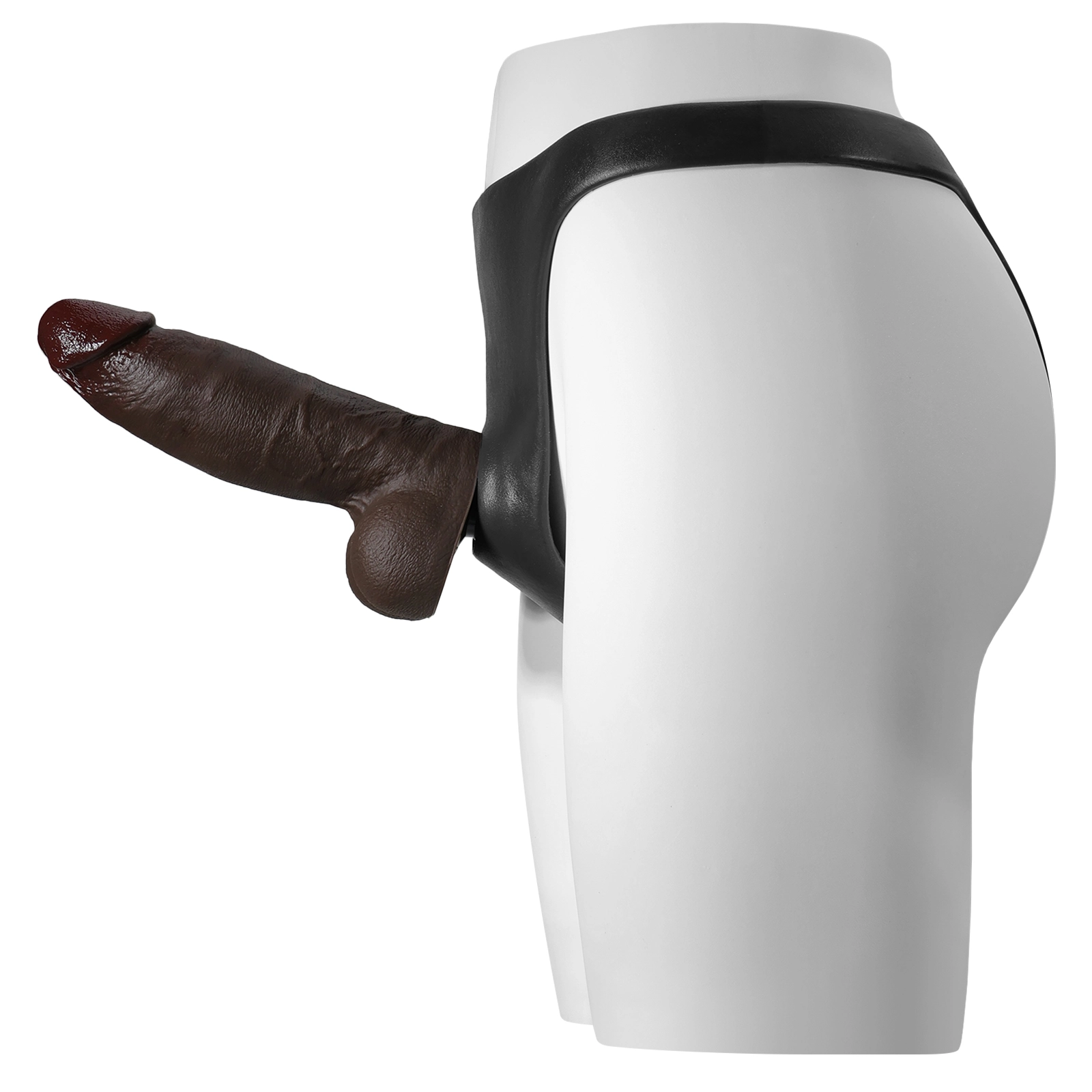 Voorbind Zwarte Siliconen Anale Trillende Dildo