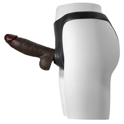 Voorbind Zwarte Siliconen Anale Trillende Dildo