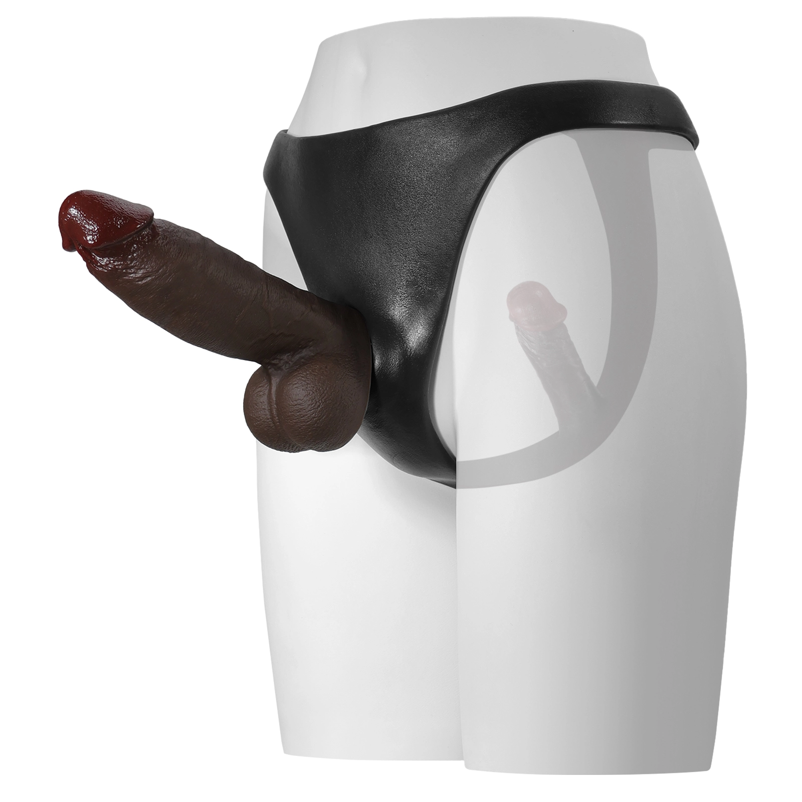 Voorbind Zwarte Siliconen Anale Trillende Dildo