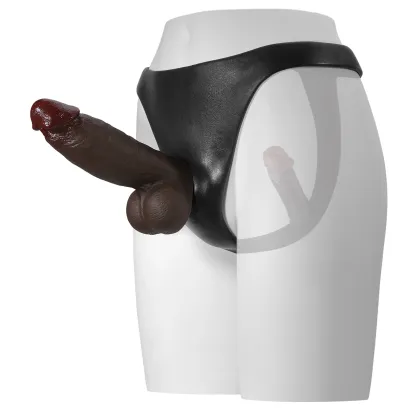 Voorbind Zwarte Siliconen Anale Trillende Dildo
