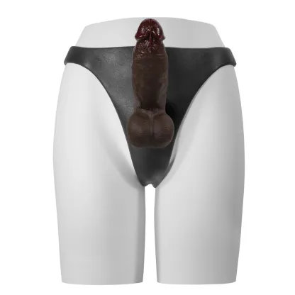 Voorbind Zwarte Siliconen Anale Trillende Dildo