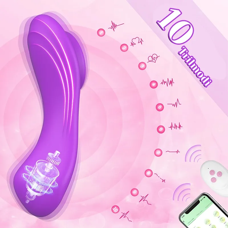 7 Vibrerende APP Remote Wearable Vibrator Met Magnetische Clip