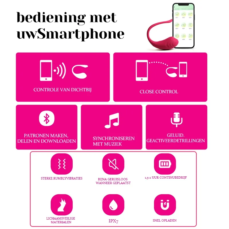 Draagbare APP Remote Wearable Vibrator