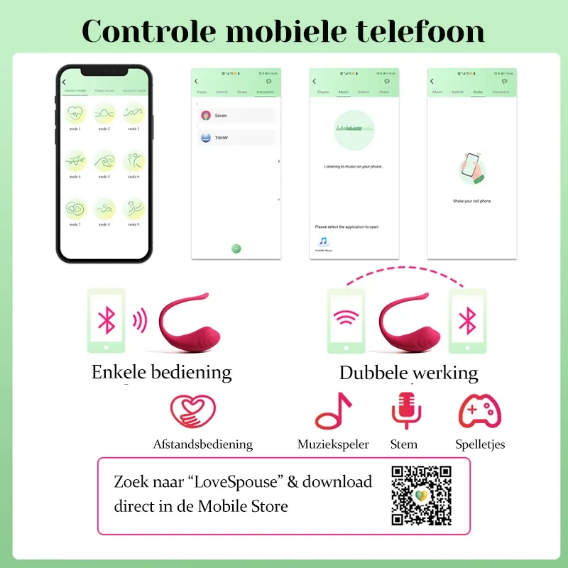 Draagbare APP Remote Wearable Vibrator