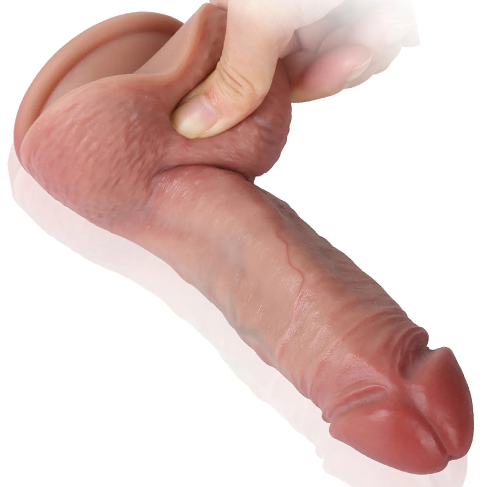 Zachte Siliconen Voorbind Dildo Met Zuignap