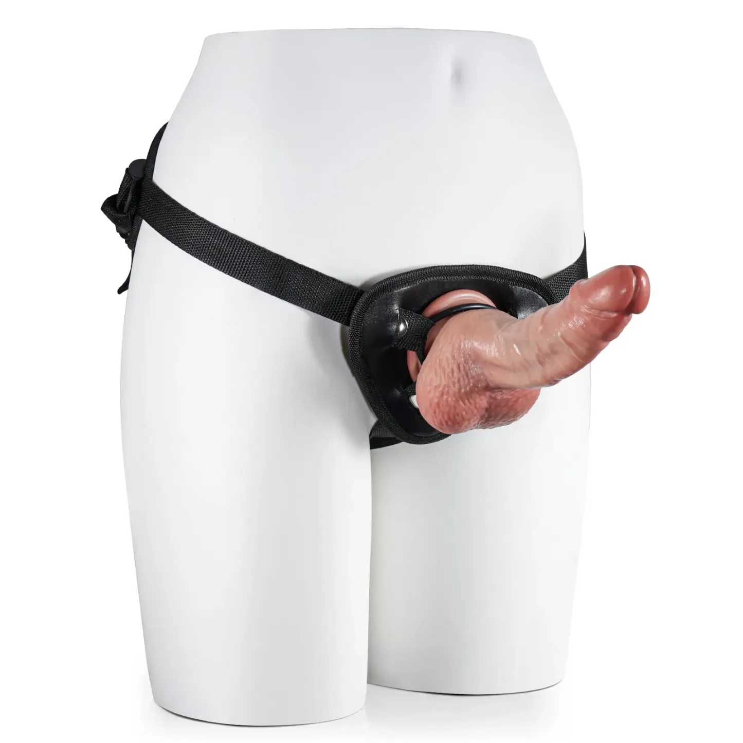 Zachte Siliconen Voorbind Dildo Met Zuignap