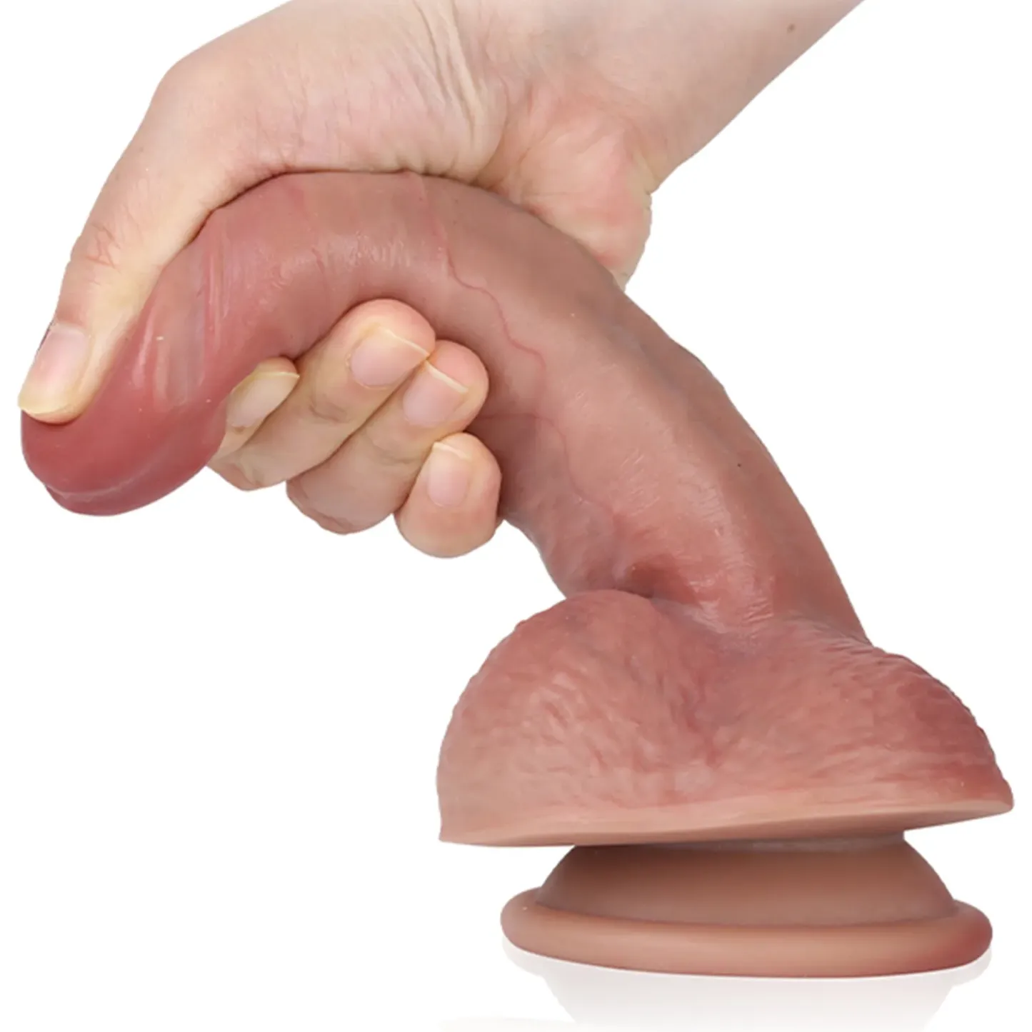 Zachte Siliconen Voorbind Dildo Met Zuignap