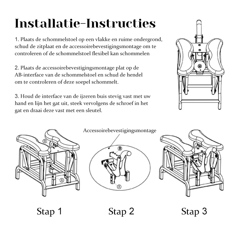 Zware Hand Schommelstoel met Dildo
