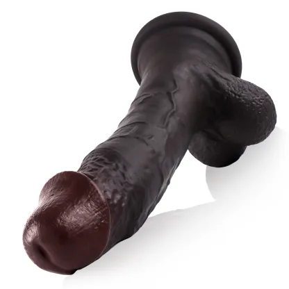 Zwarte Grote Silicone Dildo met Zuignap 29.46cm