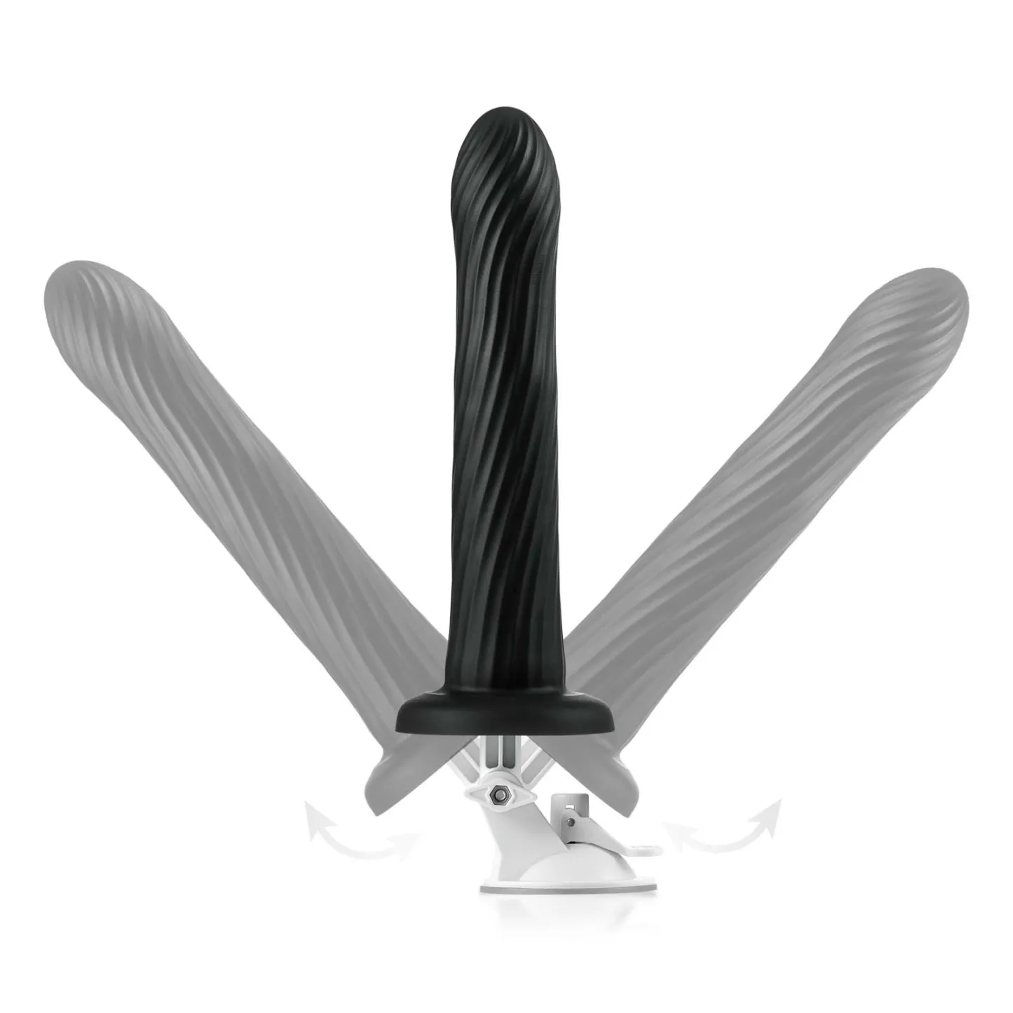 Zwarte Remote Trillende Anale Dildo Met Zuignap Mount 23.7cm