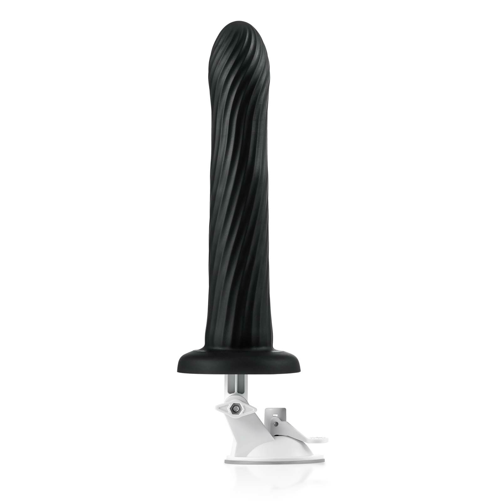 Zwarte Remote Trillende Anale Dildo Met Zuignap Mount 23.7cm