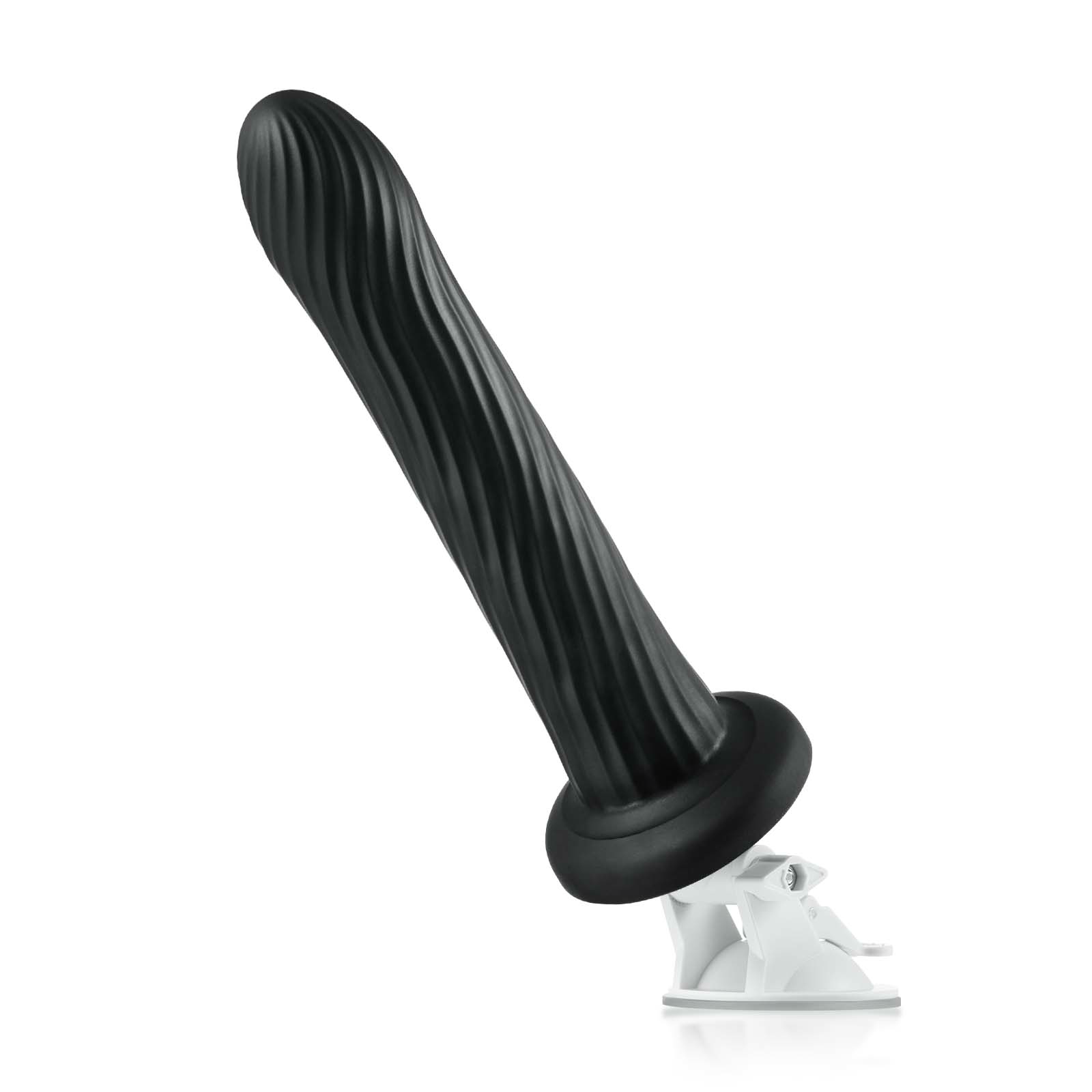 Zwarte Remote Trillende Anale Dildo Met Zuignap Mount 23.7cm