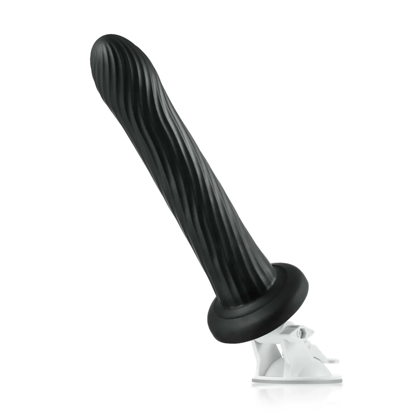 Zwarte Remote Trillende Anale Dildo Met Zuignap Mount 23.7cm
