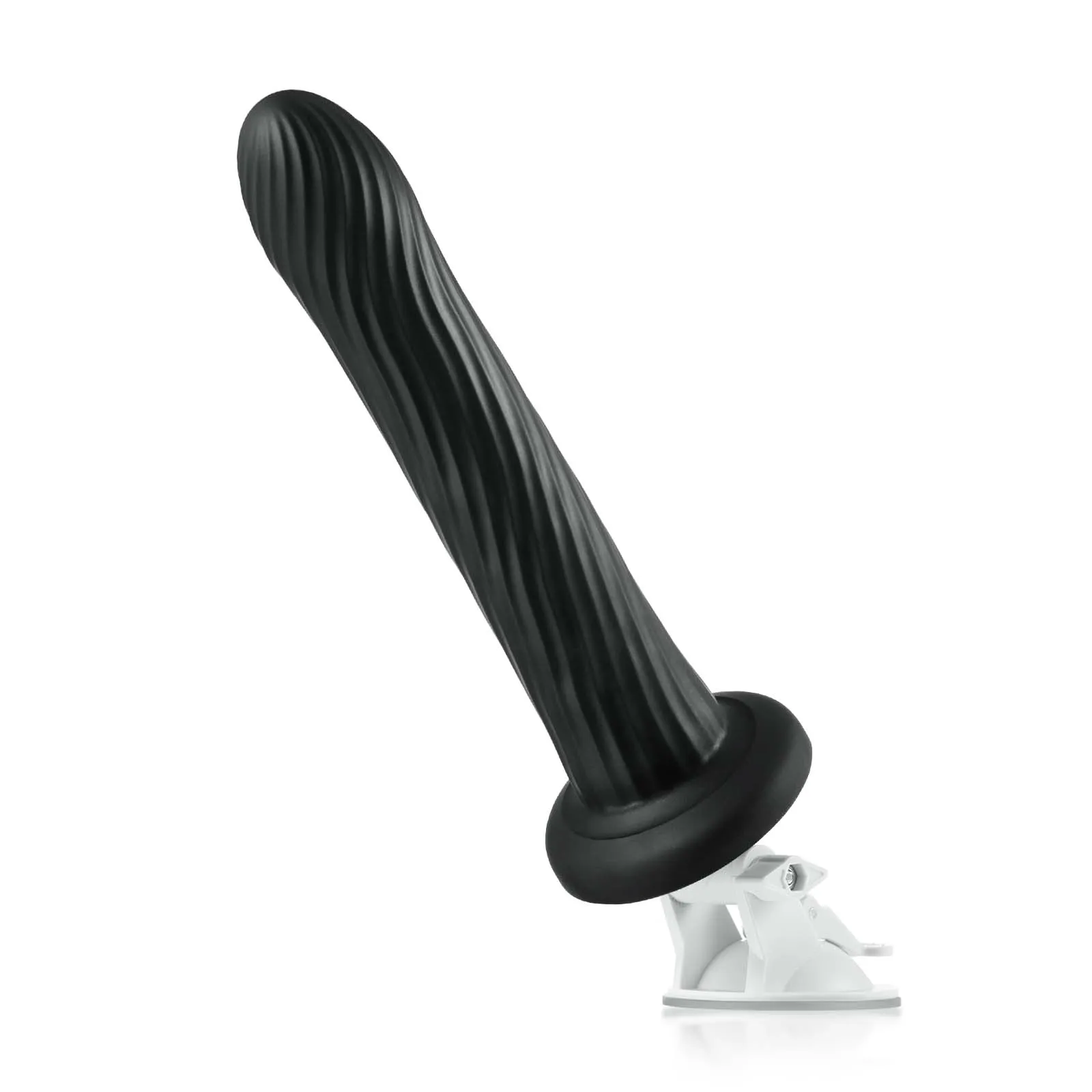 Zwarte Remote Trillende Anale Dildo Met Zuignap Mount 23.7cm