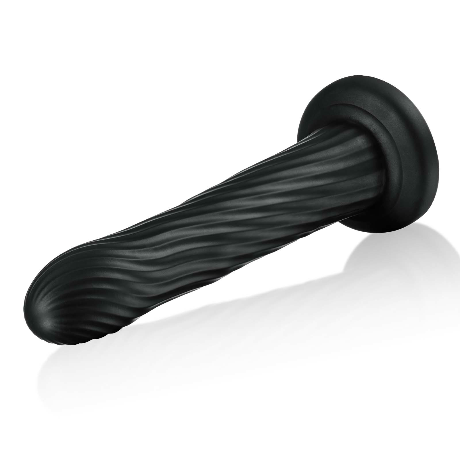 Zwarte Remote Trillende Anale Dildo Met Zuignap Mount 23.7cm