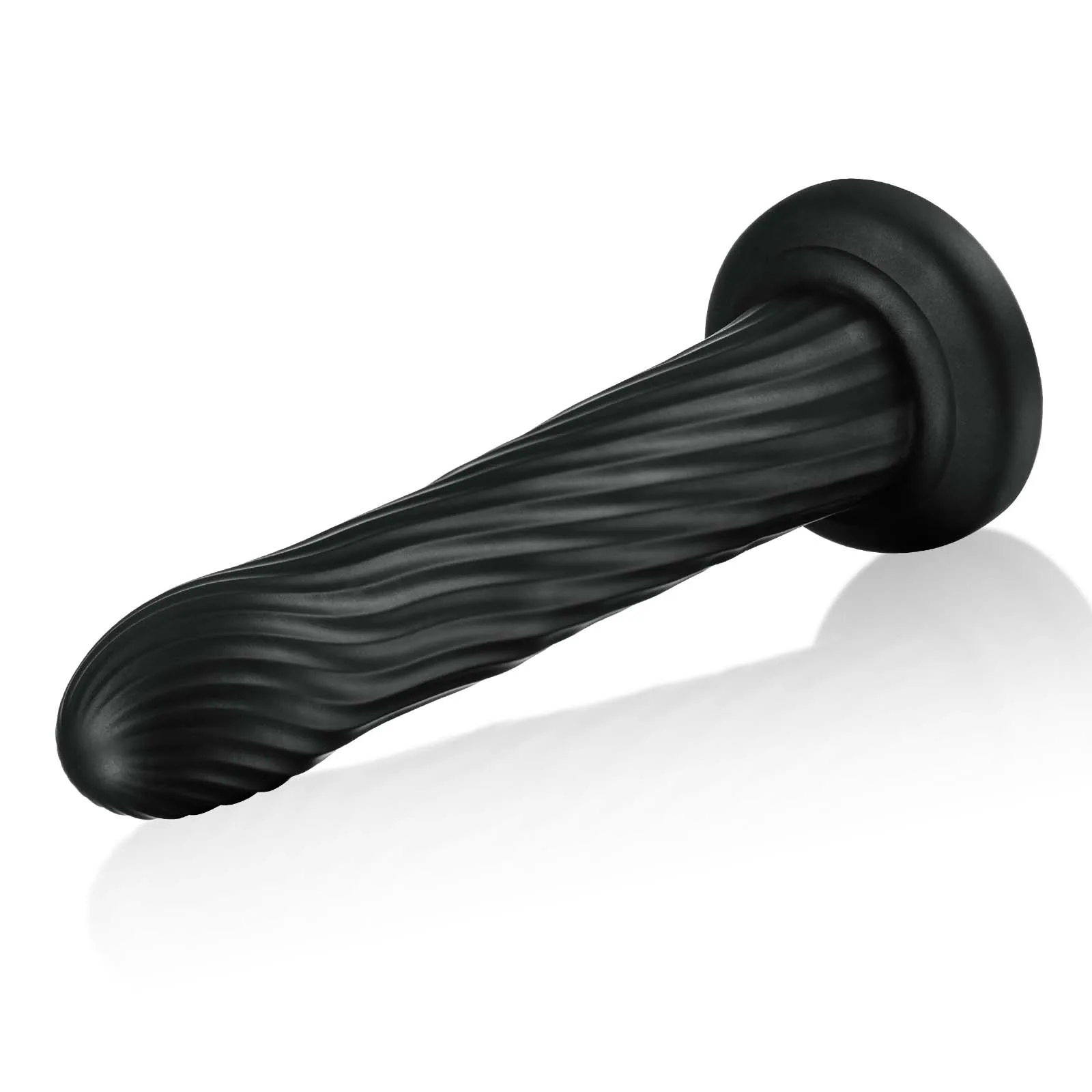 Zwarte Remote Trillende Anale Dildo Met Zuignap Mount 23.7cm