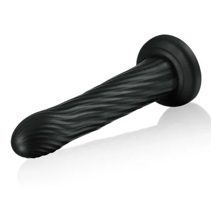 Zwarte Remote Trillende Anale Dildo Met Zuignap Mount 23.7cm