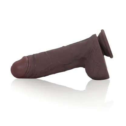 Zwarte Siliconen Grote Dildo Zuignap 23cm