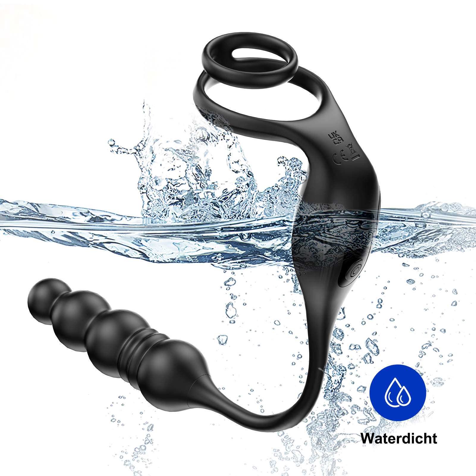 3-in-1 Anale Kralen met Vibrerende Massage Ring