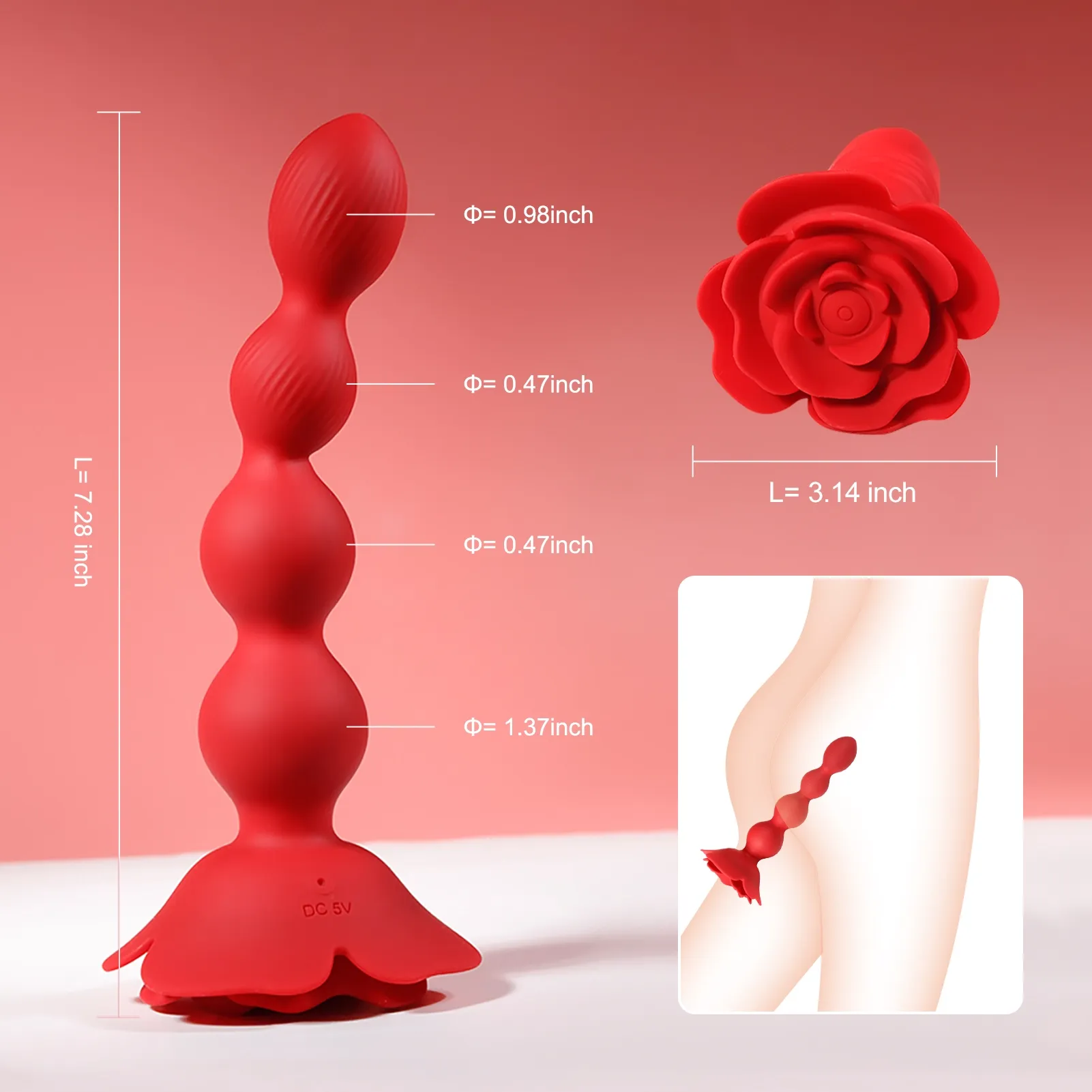 10 Rotatie- en Trillingsmodi Rozen Anale Kralen