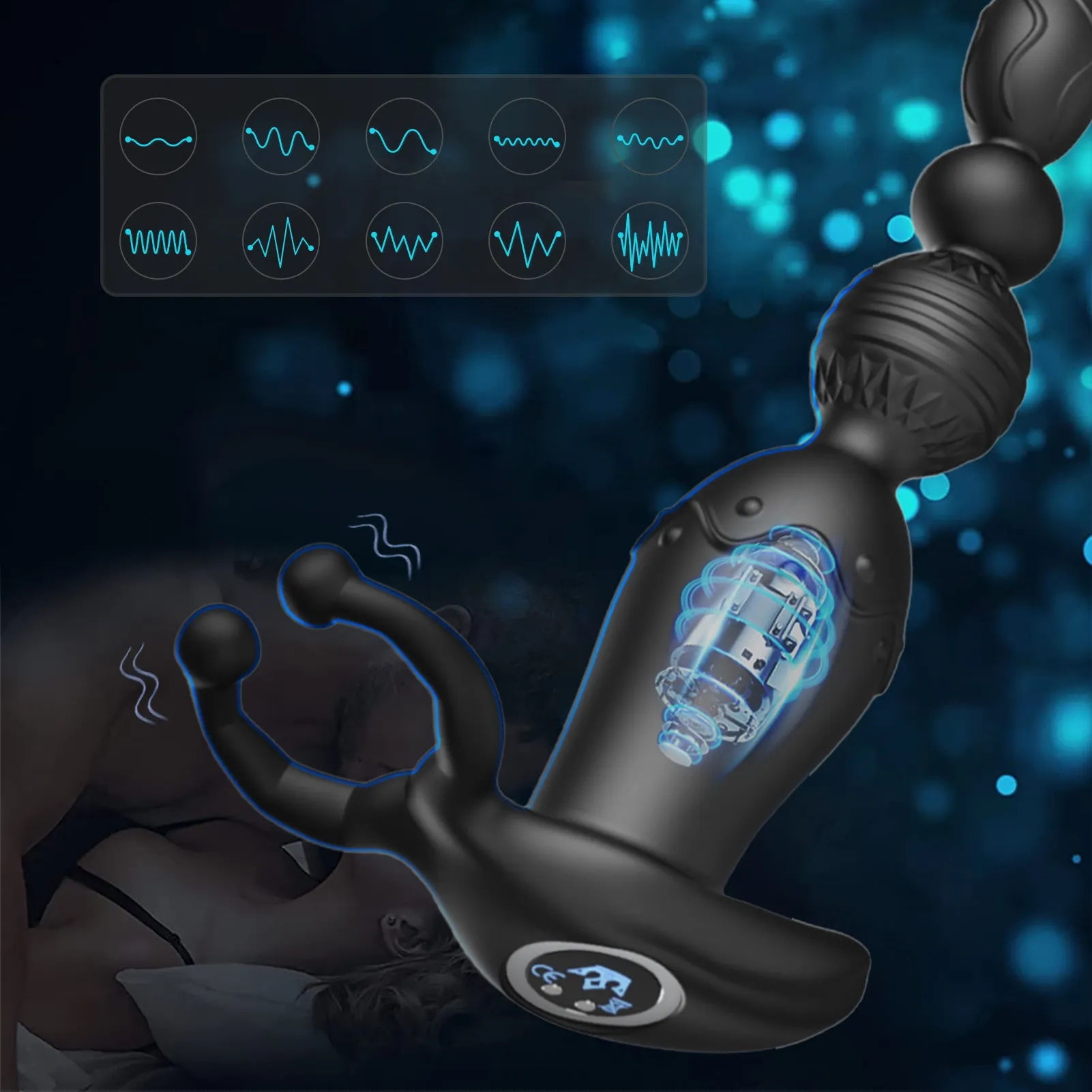 3-in-1 Multifunctionele Anale Kralen met APP Interactie