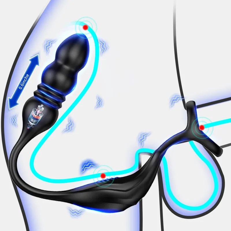 9 Trillingsmodi Anale Kralen Massager voor Mannen