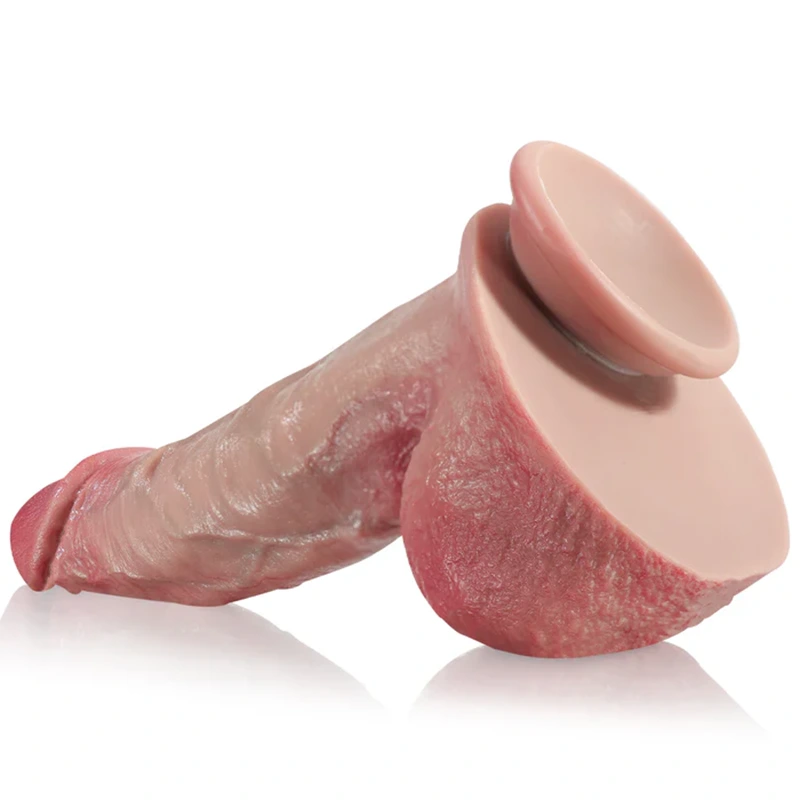 Levensechte dubbele laag siliconen dikke dildo met kiel 11 inch