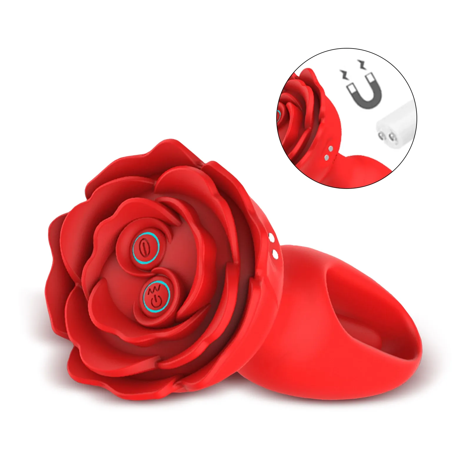 9 Trillings- & Klopmodi Afstandsbediening Rozen Buttplug