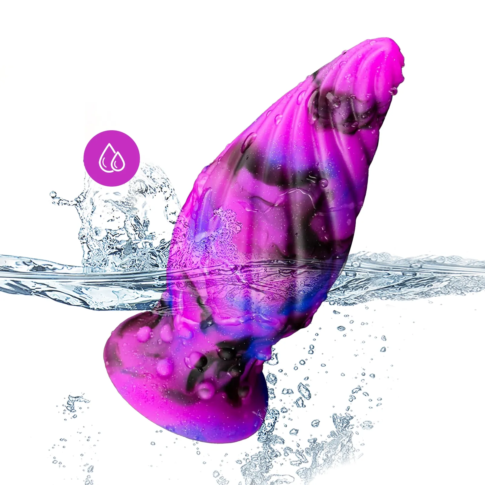 3 stuks paarse siliconen butt plug set