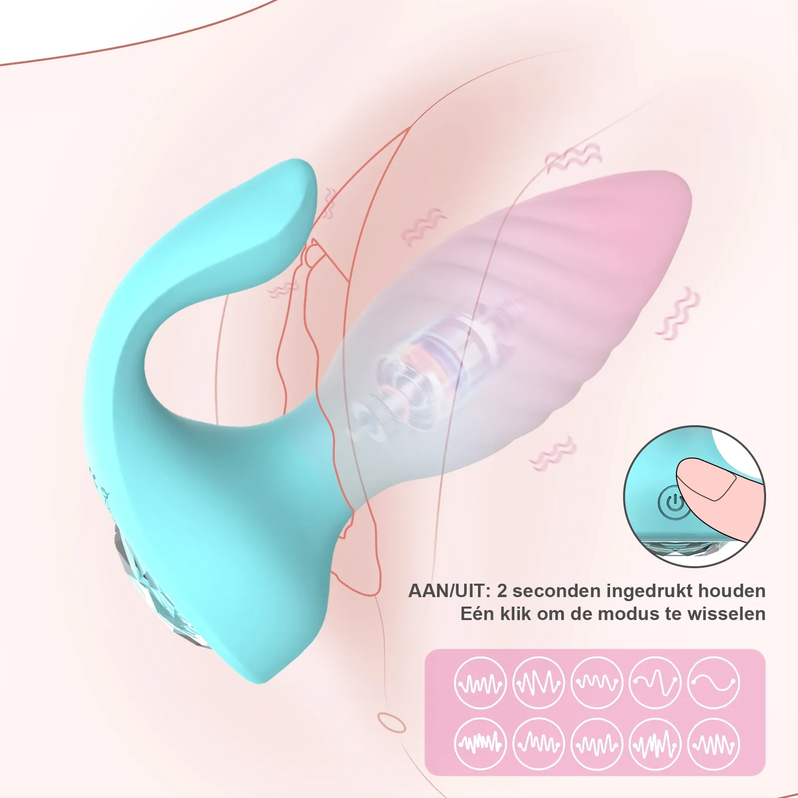 10 Trillingen Afstandsbediening Anale Clitoris Stimulator