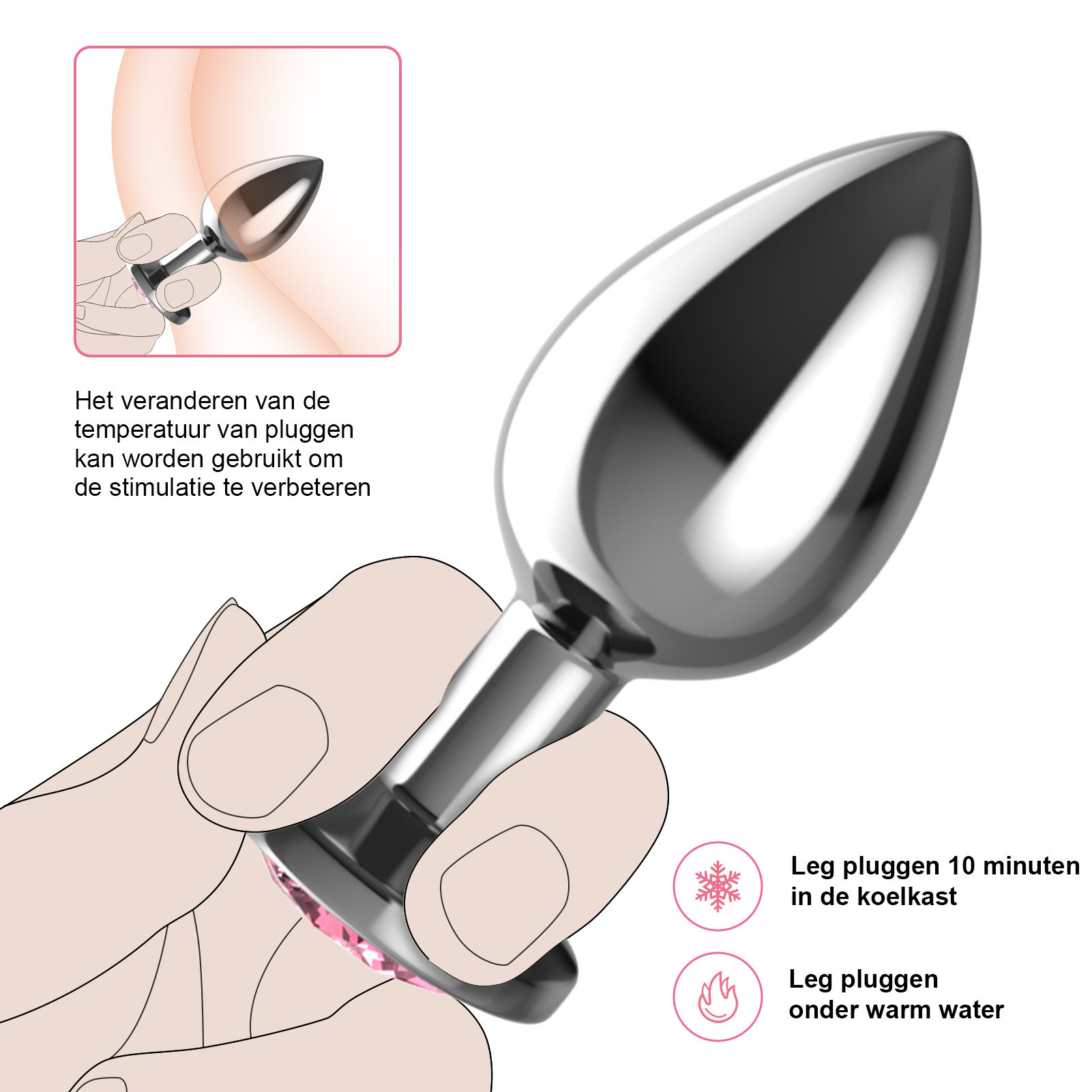 3-delige Set Luxe Metalen Buttplugs