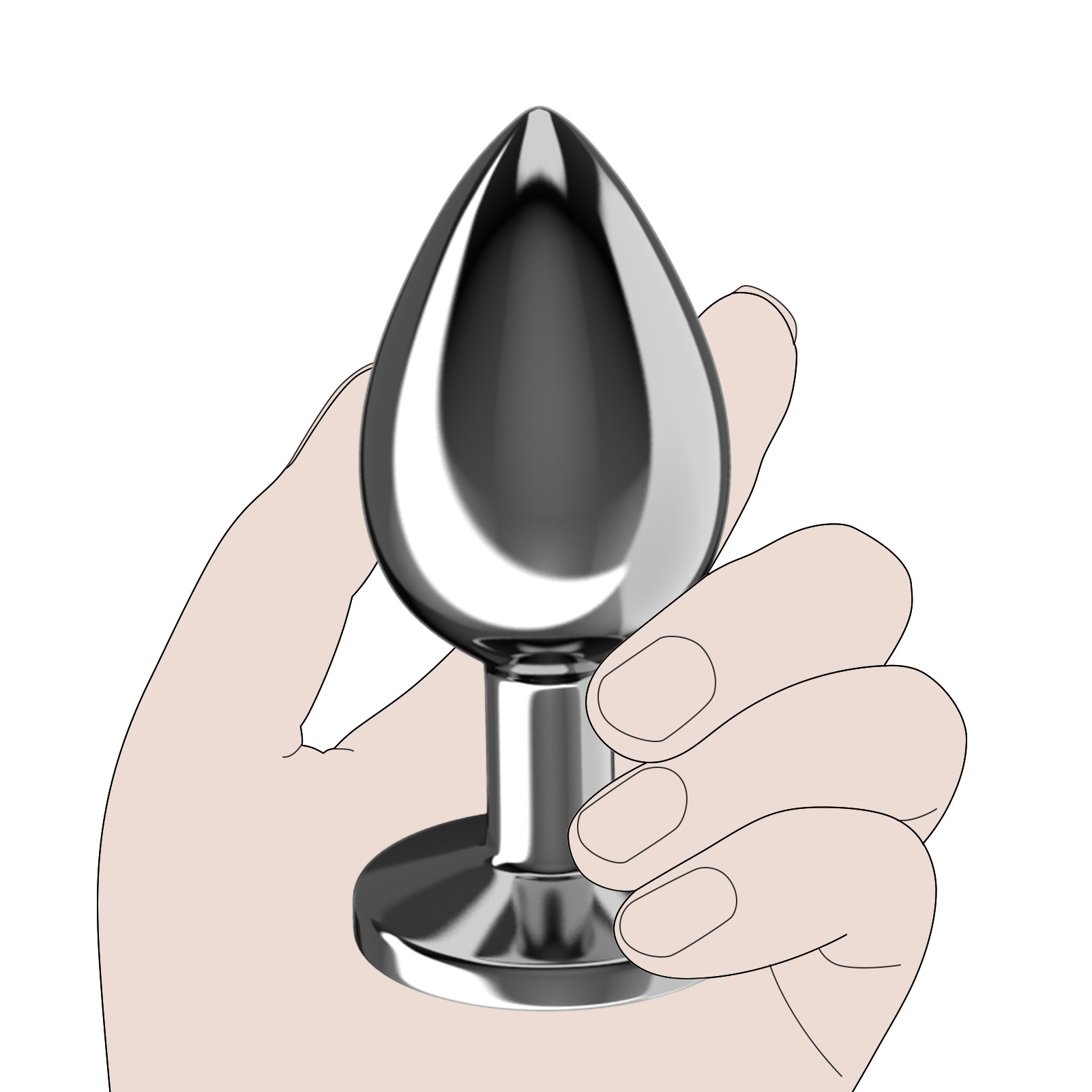 3-delige Set Luxe Metalen Buttplugs