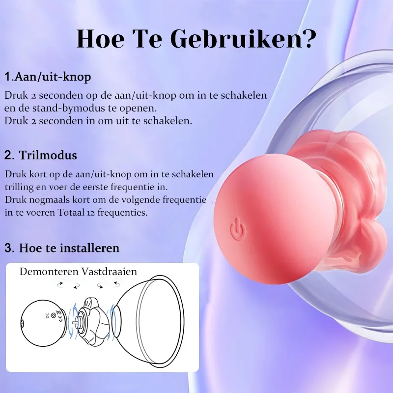 Vrouwelijke Tepelzuigvibrator Massagetoys