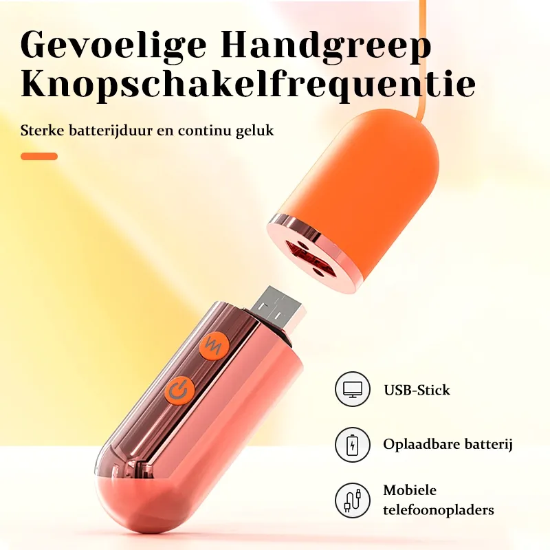 Aanpasbare tepelvibrator met 9 modi.