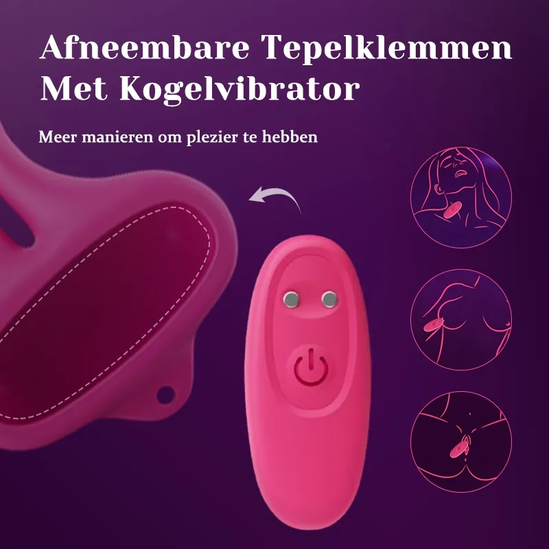 Tepelseksspeeltje - 9 vibratiestanden voor seksueel genot voor koppels